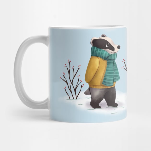 Winter Badger by Melissa Jan